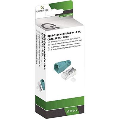 Quadrios RJ-45 connectorset CAT 6 1906C167 Stekker, recht Aantal polen (sensoren) 8P8C Groen 25 stuk(s)