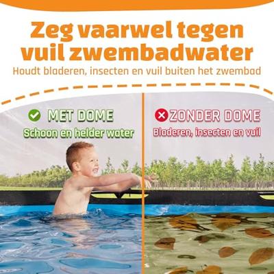 Exit zwembadoverkapping ECO rond 488 cm - universeel