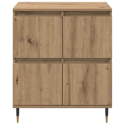 Dressoir met opslag met de deur Bruin 60 x 35 x 70 cm Bewerkt hout Dressoir met opslag met de deur Bruin 60 x 35 x 70 cm Bewerkt hout