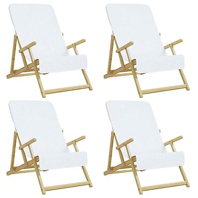 VidaXL Strandhanddoeken 4 st 400 g/m² 60x135 cm stof wit VidaXL Strandhanddoeken 4 st 400 g/m² 60x135 cm stof wit