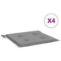 VidaXL Tuinstoelkussens 4 st 40x40x4 cm oxford stof grijs - thumbnail