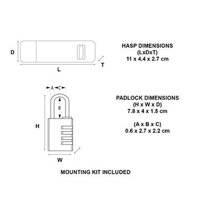 Masterlock Overval 704EURD + Aluminium hangslot 40mm - 7640704EURD 7640704EURD