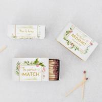 Luciferdoosje trouwbedankje geometric floral - thumbnail