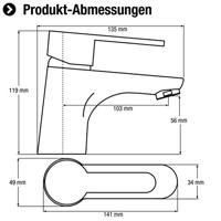 Cornat 3073 Gaia 1Gr-Mengkraan Wastafel Ch - GA1 - thumbnail