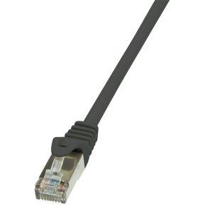 LogiLink CP1073S RJ45 Netwerkkabel, patchkabel CAT 5e F/UTP 5.00 m Zwart Snagless 1 stuk(s)