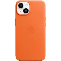 Apple leather case iPhone 14 Orange - thumbnail
