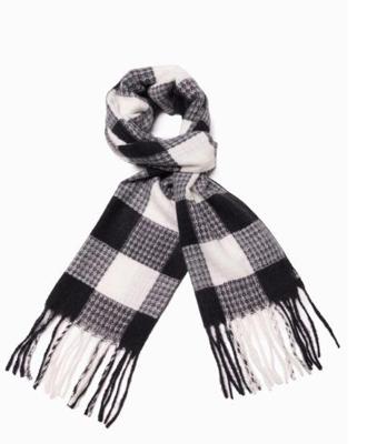 Italian Style - Heren Sjaal Zwart - Zachte Stof - Wit - Italianstyle