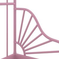 Bedframe verlengbaar metaal roze 80x130/200 cm - thumbnail