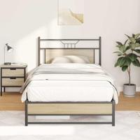 Bedframe zonder matras hout sonoma eikenkleurig 100x200 cm - thumbnail