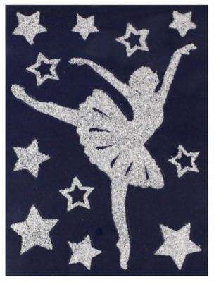 Raamsticker danseres 40 cm | 24 stuks