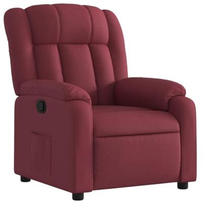 Fauteuil verstelbaar stof wijnrood