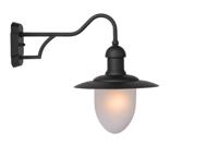 Lucide ARUBA - Wandlamp Binnen/Buiten - Ø 25 cm - 1xE27 - IP44 - Zwart - thumbnail