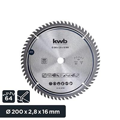 kwb 587168 Hardmetaal-cirkelzaagblad 200 x 16 mm 1 stuk(s) kwb 587168 Hardmetaal-cirkelzaagblad 200 x 16 mm 1 stuk(s)