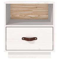 Nachtkastjes 2 st 40x34x45 cm massief grenenhout wit - thumbnail