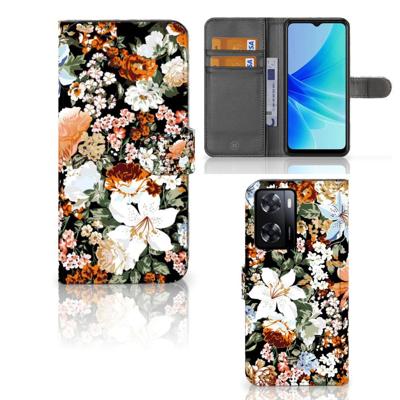 Hoesje voor PPO A57 | A57s | A77 4G Dark Flowers Hoesje voor PPO A57 | A57s | A77 4G Dark Flowers