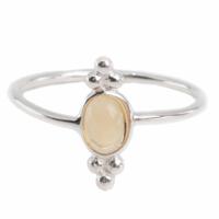 Edelsteen Ring Citrien - 925 Zilver - Fancy (Maat 17) - thumbnail