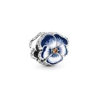 Pandora 790777C02 Bedel Blue Pansy Flower zilver-emaille-zirconia blauw-wit - thumbnail