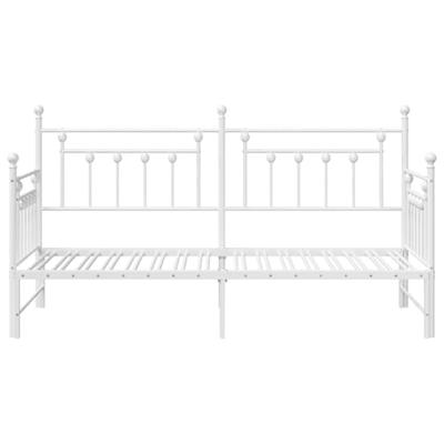 Bedframe voor een daybed met hoofdeinde Wit 75 x 190 cm Staal