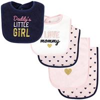 Hudson Baby Unisex Baby Cotton Terry Bib and Burp Cloth Set, Daddys Little Girl, One Size - thumbnail