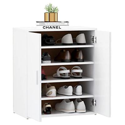 Schoenenkast 60x35x70 cm bewerkt hout wit