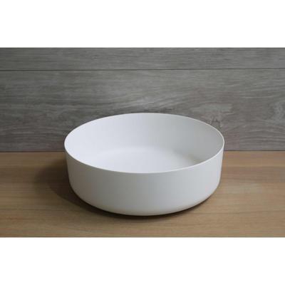 Waskom Opbouw Rond Luca Sanitair 42x42x13,5 cm Solid Surface Mat Wit Luca Sanitair