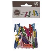 Mini Wasknijpers Hout, 50st. - thumbnail