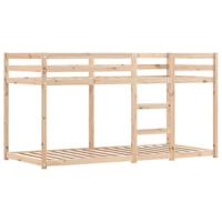 Stapelbed met gordijnen 90x200 cm grenenhout roze - thumbnail