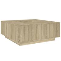 Salontafel 100x100x40 cm bewerkt hout sonoma eikenkleurig - thumbnail