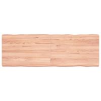 Tafelblad natuurlijke rand 120x40x(2-6)cm eikenhout lichtbruin - thumbnail