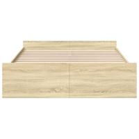Bedframe met lades bewerkt hout sonoma eikenkleurig 150x200 cm - thumbnail