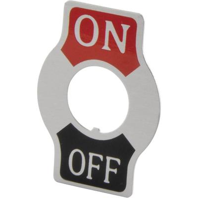 TRU COMPONENTS TC-Indicator Plate ON/OFF Etiket Opdrukmotief OFF/ON 1 stuk(s)