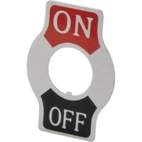 TRU COMPONENTS TC-Indicator Plate ON/OFF Etiket Opdrukmotief OFF/ON 1 stuk(s) - thumbnail