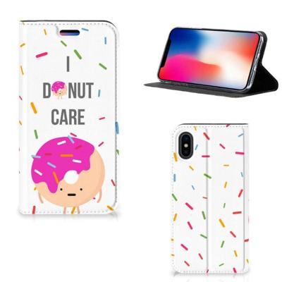Apple iPhone X | Xs | Flip Style Cover | Donut Roze Apple iPhone X | Xs | Flip Style Cover | Donut Roze