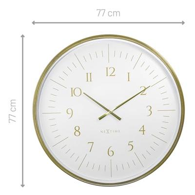 Wandklok 77cm-Zwart/Wit-Kunststof-NeXtime 'Galaxy Large'
