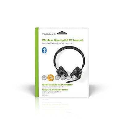 Nedis PC-Headset | On-Ear | Stereo | Bluetooth | Inklapbare Microfoon | Zwart - CHSTB310BK - thumbnail