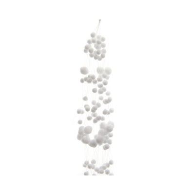Guirlande sneeuwbal l135 cm wit Kerst Decoris - Decoris Guirlande sneeuwbal l135 cm wit Kerst Decoris - Decoris