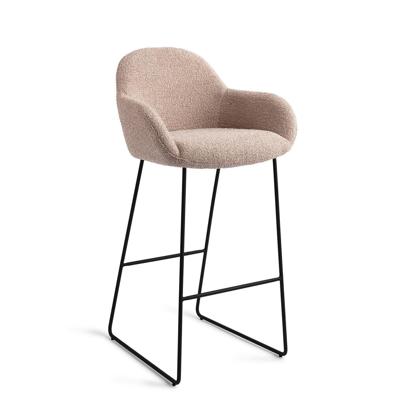 Jesper Home Barkruk 'Kushi' Slide Black, kleur Stone Haze (zithoogte 77cm)