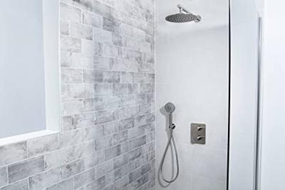 Ben Sela muuraansluitbocht met handdouchehouder RVS-look