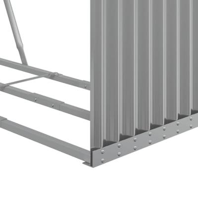 VidaXL Haardhoutopslag 120x45x210 cm gegalvaniseerd staal lichtgrijs VidaXL Haardhoutopslag 120x45x210 cm gegalvaniseerd staal lichtgrijs