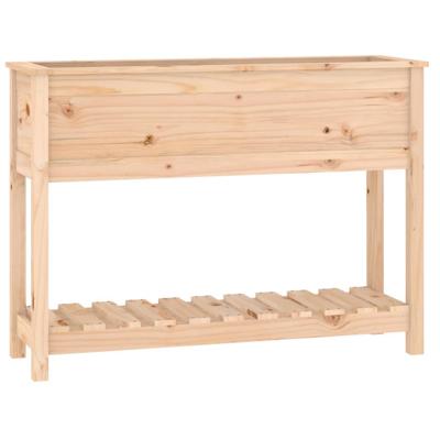 Plantenbak met schap 111,5x34,5x81 cm massief grenenhout Plantenbak met schap 111,5x34,5x81 cm massief grenenhout