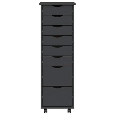 Ladekast MOSS verrijdbaar massief grenenhout grijs Ladekast MOSS verrijdbaar massief grenenhout grijs