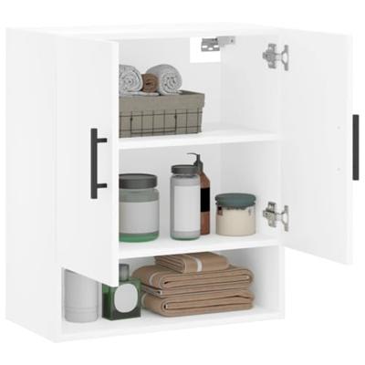 Wandkast 60x31x70 cm bewerkt hout wit - thumbnail