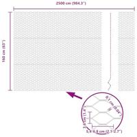VidaXL Hexagon hek grijs 1,6 x 25 m pvc - thumbnail