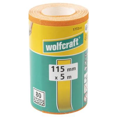 Wolfcraft 1772000 Schuurband Korrelgrootte (num) 80 (l x b) 5 m x 115 mm 1 stuk(s)