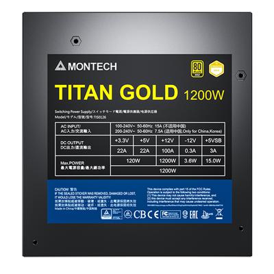 Montech Titan Gold 1200W 80 PLUS Gold Fully Modular Montech Titan Gold 1200W 80 PLUS Gold Fully Modular