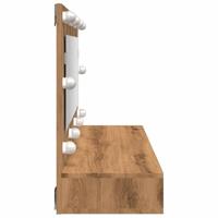 Spiegelkast met LED 90x31,5x62 cm artisanaal eikenkleur - thumbnail