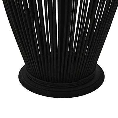 Lantaarnhouder hangend 95 cm bamboe zwart