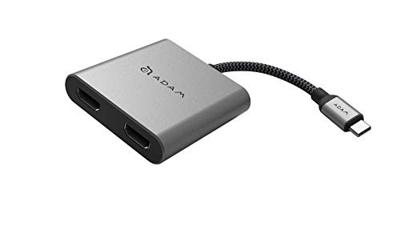 ADAM elements CASA Hub H2 Grey USB-C 3.1 HDMI x2 grijs