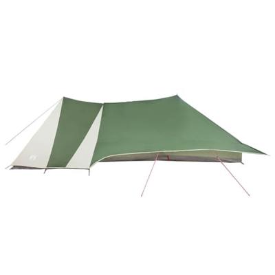 VidaXL Gezinstent met dak met opslag groen en beige 660 x 456 x 200 cm VidaXL Gezinstent met dak met opslag groen en beige 660 x 456 x 200 cm