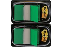 Post-it index standaard, ft 24,4 x 43,2 mm, houder met 2 x 50 tabs, groen - thumbnail